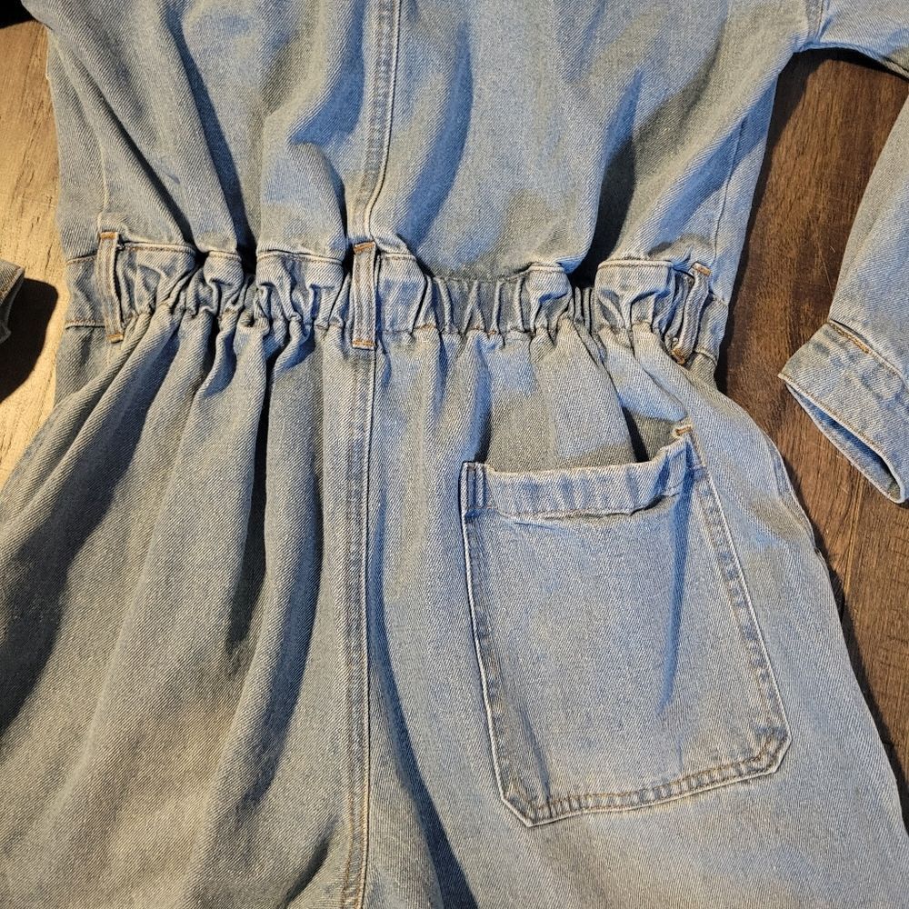 Worthy Threads denim jumpsuit size LARGE - Picture 7 of 8